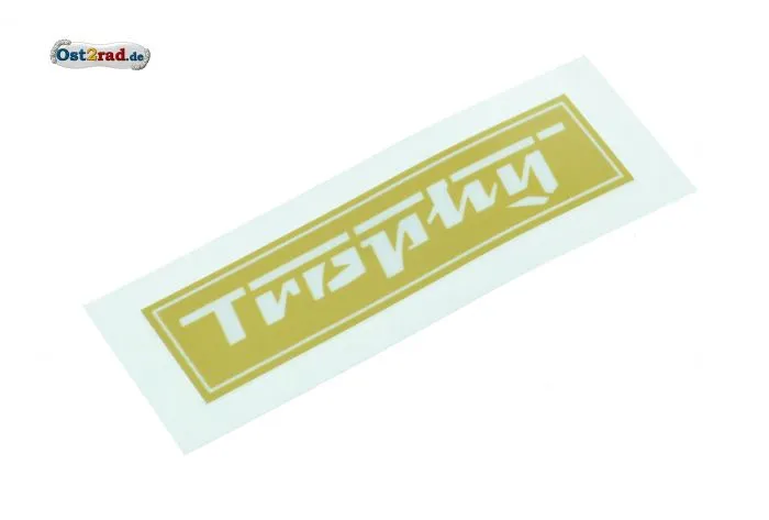 Aufkleber Trophy weiss gold - 83 x 21 mm