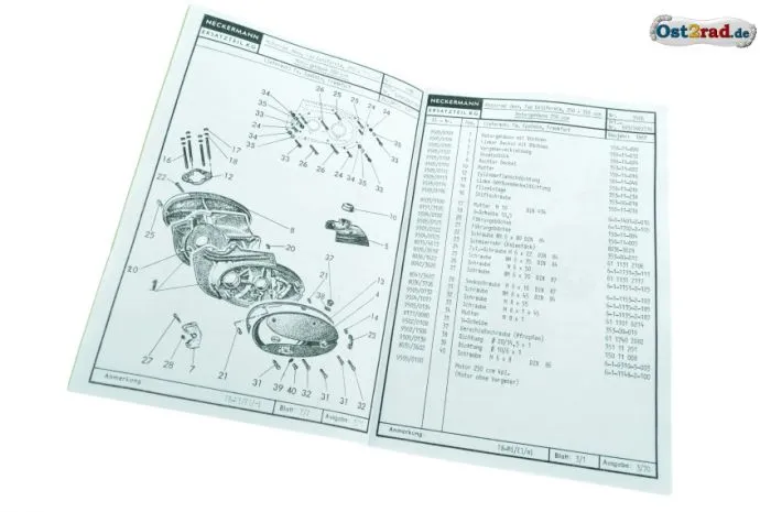 Ersatzteilkatalog JAWA California deutsch