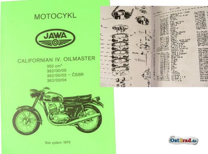 Ersatzteilkatalog JAWA Californian tschechisch