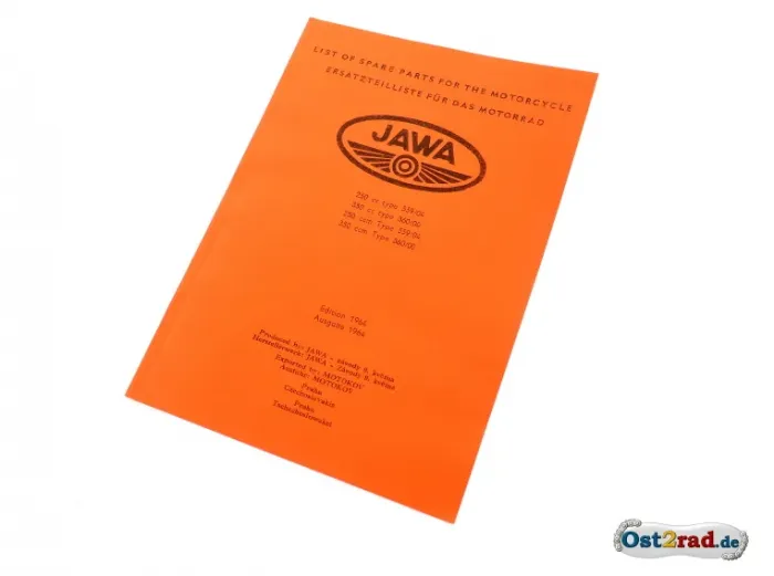 Ersatzteilkatalog JAWA Panelka 250 350 Typ 559 360 in 2 Sprachen