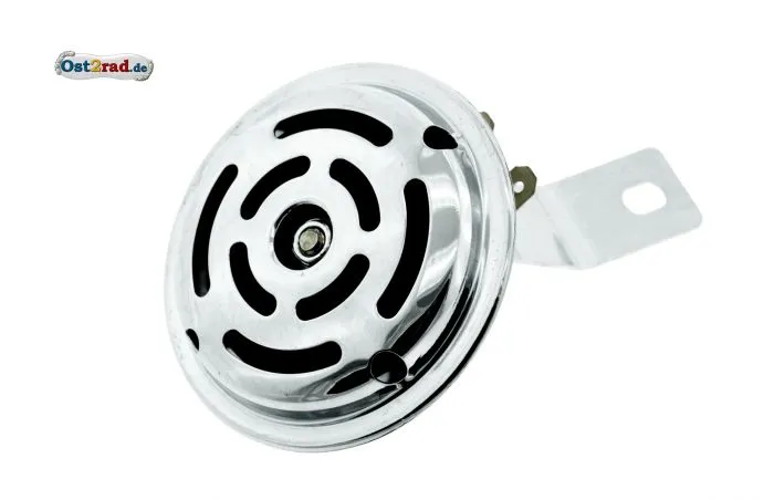 Hupe 12V Simson verchromt Befestigung an der Telegabel