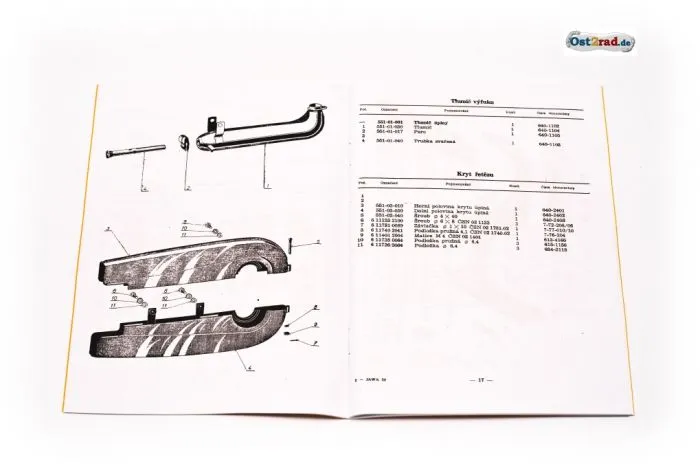 Ersatzteilkatalog JAWA 50ccm Typ 551 Sport