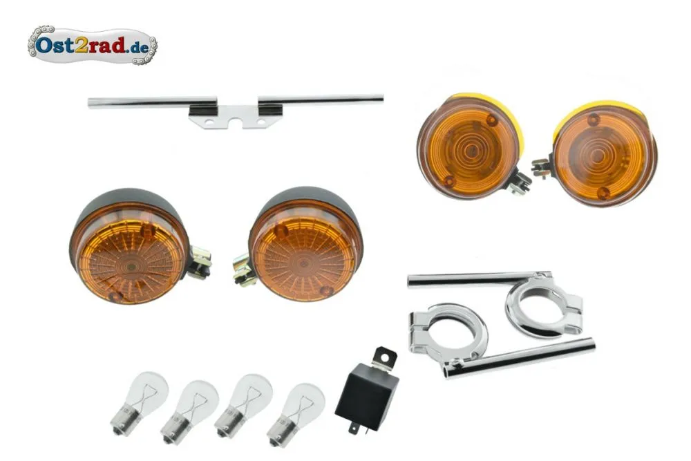 Blinkerset Halter Chrom Birnen Blinkgeber 12V S50 S51 E-Prüfzeichen Blinkerset Halter Chrom Birnen Blinkgeber 12V S50 S51 E-Prüfzeichen