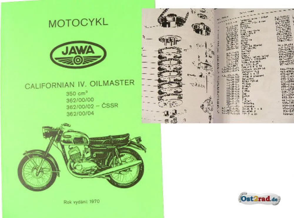 Ersatzteilkatalog JAWA Californian tschechisch Ersatzteilkatalog JAWA Californian tschechisch