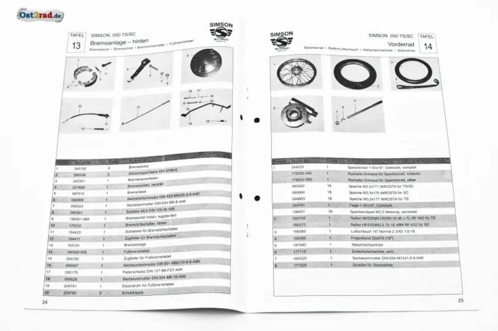 Ersatzteilkatalog SIMSON 050 TS / SC Ersatzteilkatalog SIMSON 050 TS / SC
