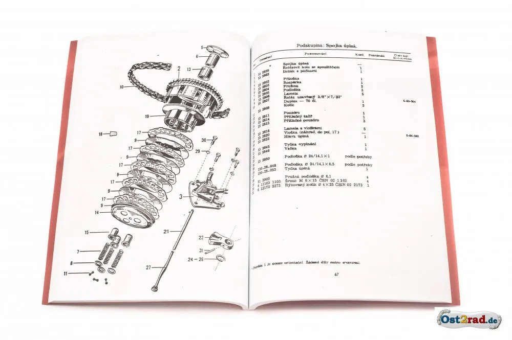 Ersatzteilkatalog Jawa 500 OHC 01 tschechisch Ersatzteilkatalog Jawa 500 OHC 01 tschechisch
