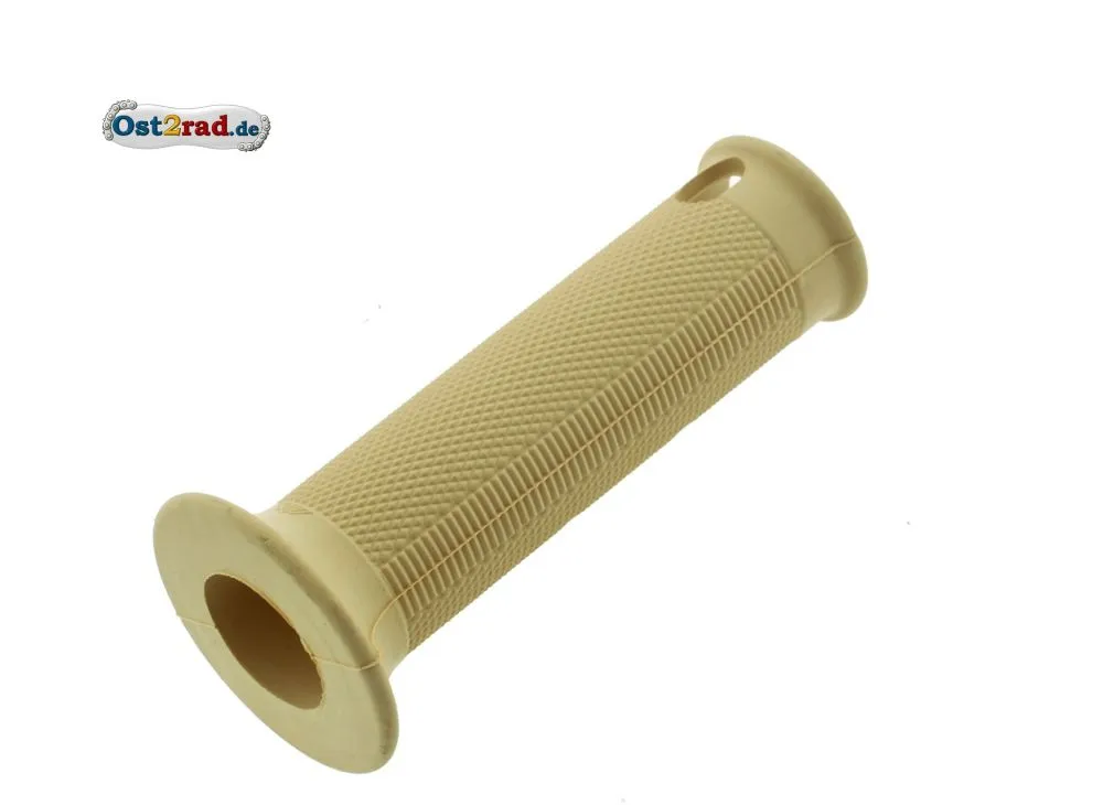 Lenkergriffgummi rechts Gasgriff mit LOCH KR SR4- Rändelprofil beige Lenkergriffgummi rechts Gasgriff mit LOCH KR SR4- Rändelprofil beige
