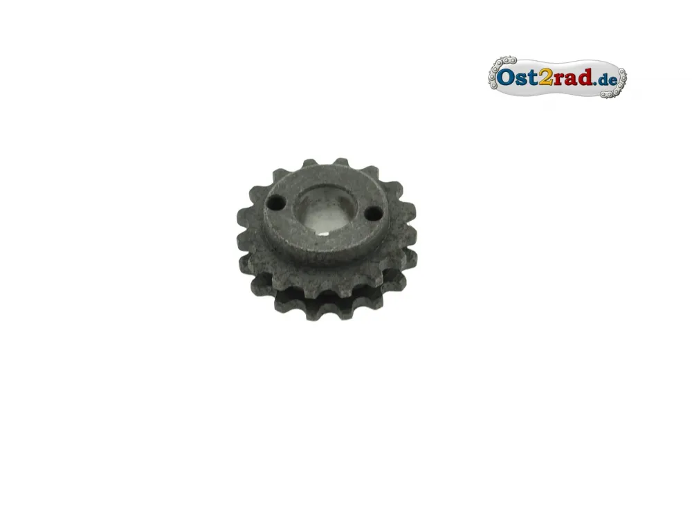 Kettenrad auf Kurbelwelle 17mm Duplex passend für MZ TS 125 150 Kettenrad auf Kurbelwelle 17mm Duplex passend für MZ TS 125 150