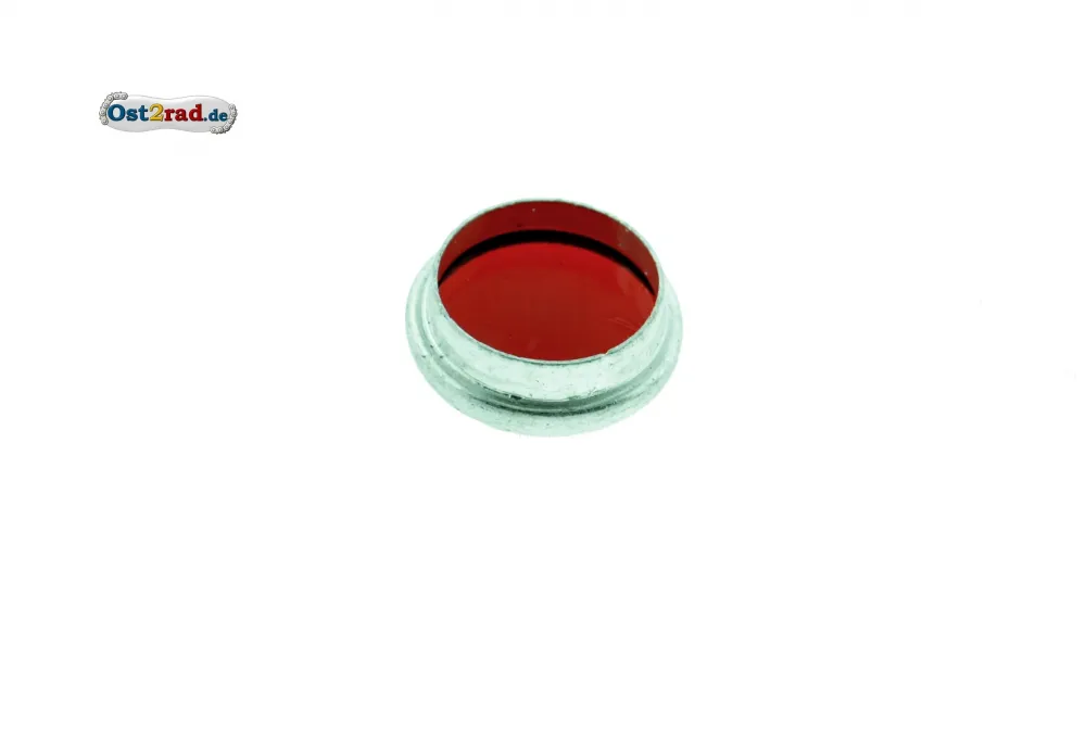 Glas für Kontrollleuchte rot für AWO, BK, RT, Oldtimer Motorräder Glas für Kontrollleuchte rot für AWO, BK, RT, Oldtimer Motorräder
