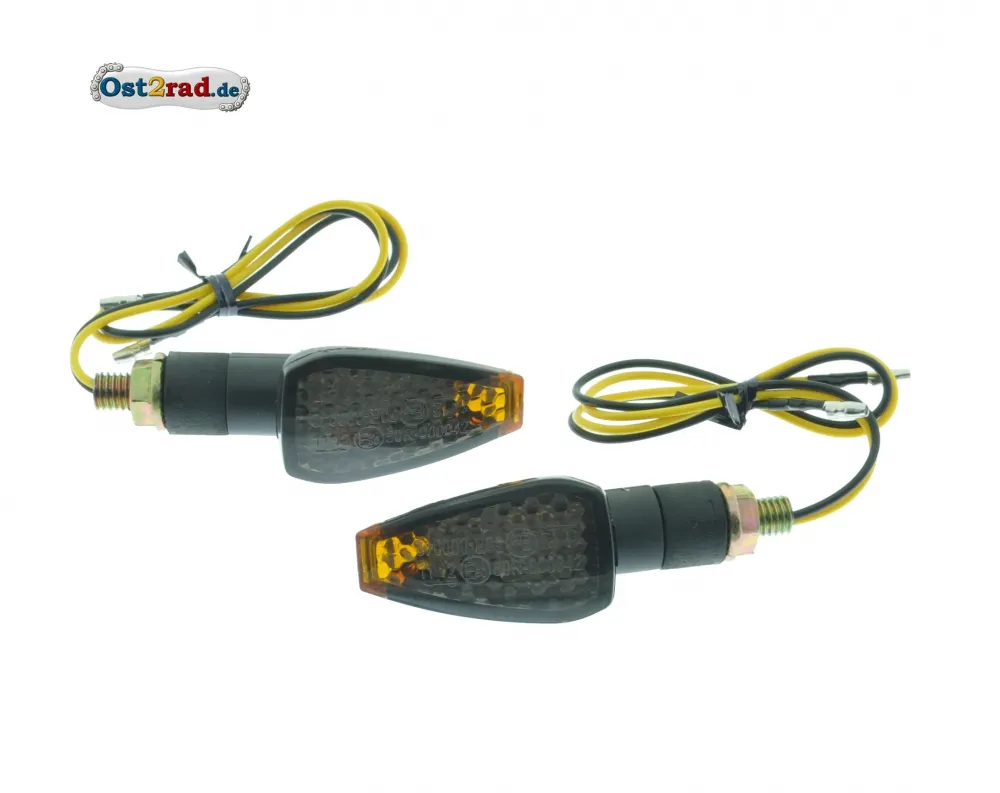 LED Mini Blinker Paar GETÖNT 12V, für Simson S50 S51 E-geprüft LED Mini Blinker Paar GETÖNT 12V, für Simson S50 S51 E-geprüft