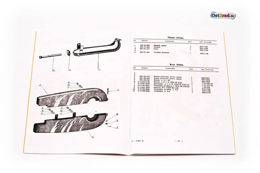 Ersatzteilkatalog JAWA 50ccm Typ 551 Sport Ersatzteilkatalog JAWA 50ccm Typ 551 Sport