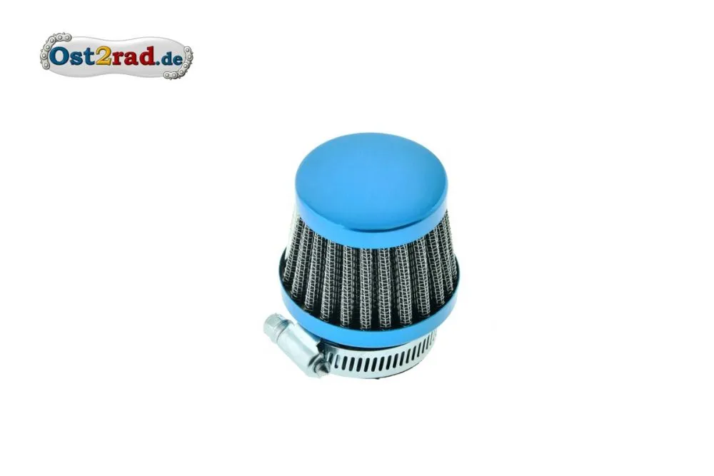 Sportluftfilter hellblau, 26-38mm, Standartgröße Sportluftfilter hellblau, 26-38mm, Standartgröße
