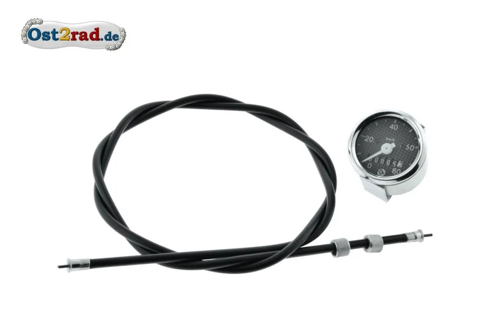 Tachometer inkl. Tachowelle Jawa Pionier, Mustang Tachometer inkl. Tachowelle Jawa Pionier, Mustang