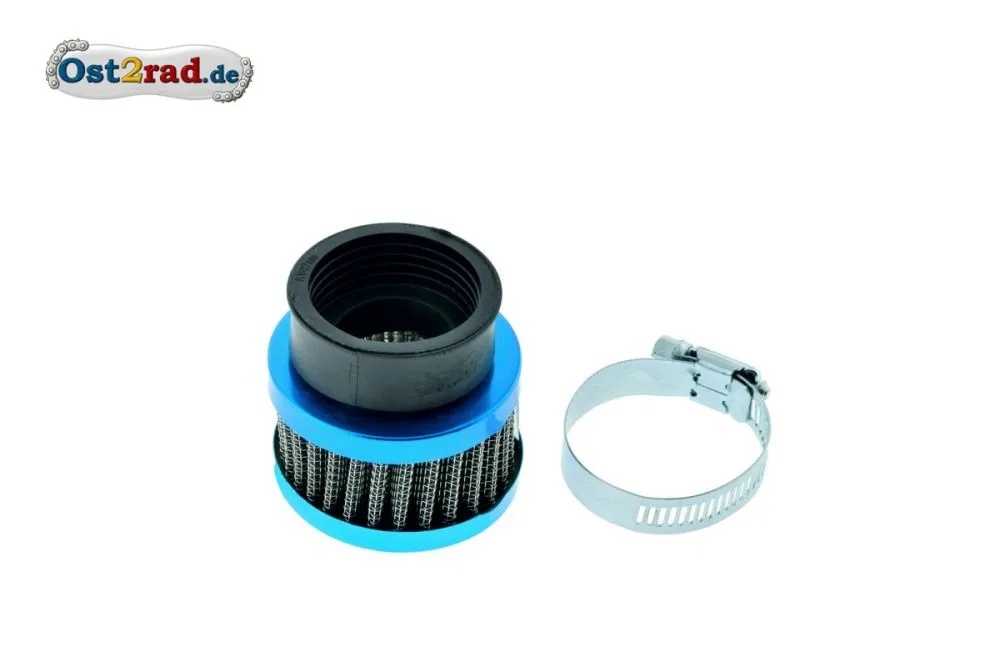 Sportluftfilter hellblau 26-42mm, flach Sportluftfilter hellblau 26-42mm, flach